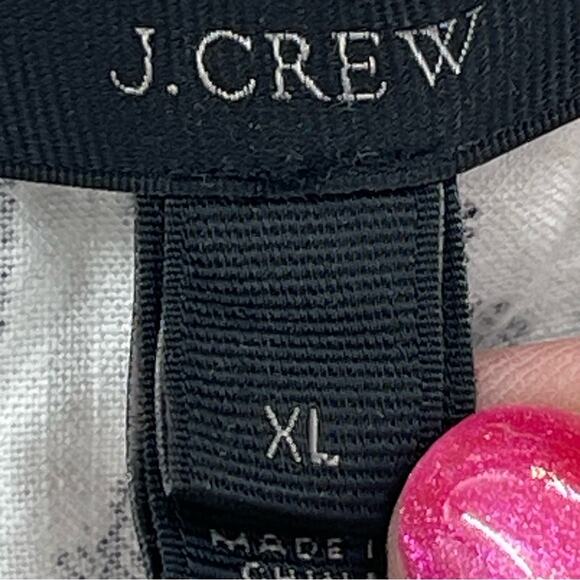 J. Crew Tie Waist Linen Blend Ikat Print Lightweight V-neck Romper Size XL - Picture 14 of 16